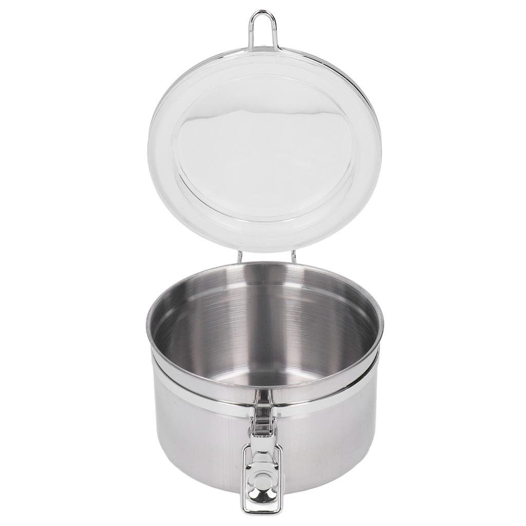 Stainless Steel Sealed Can Food Storage Container Airtight Canister for Dried Fruit Milk Powder Tea Small 900ml