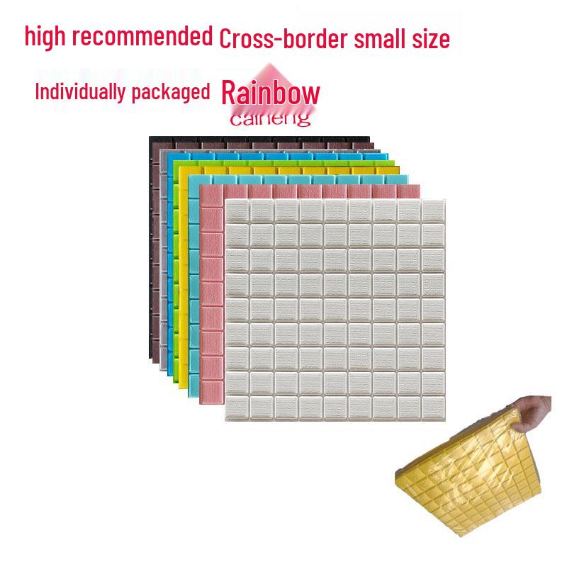 Waterproof 3D Stereo Self-Adhesive XPE Foam Brick Wall Sticker, 35*35 