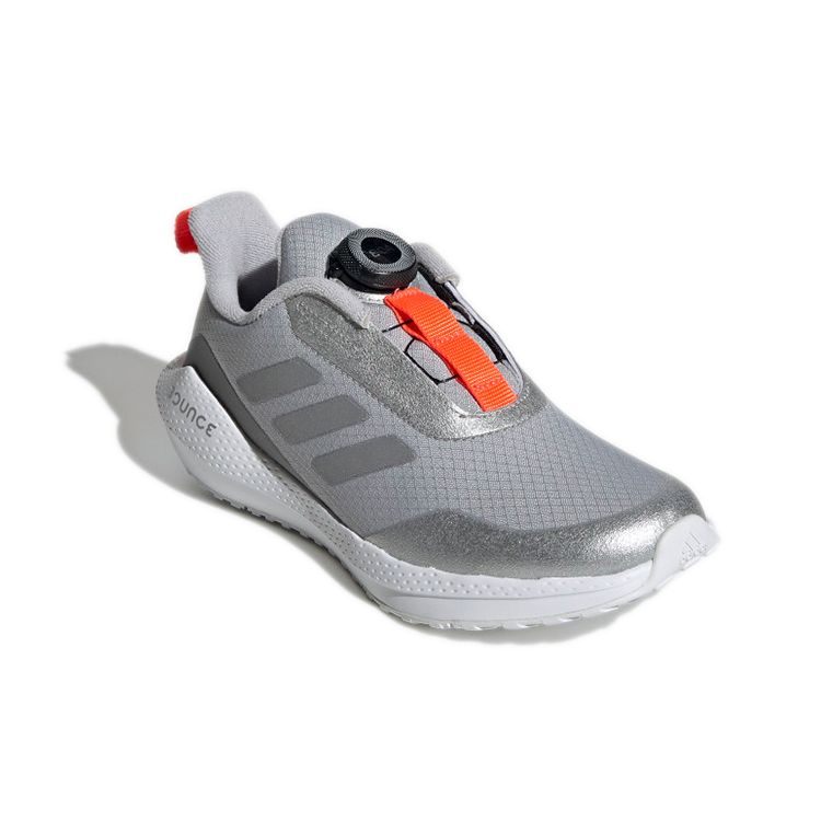 Adidas Eq21 Run Freelock Running Shoes Kids Sneakers Silver Gray S24114