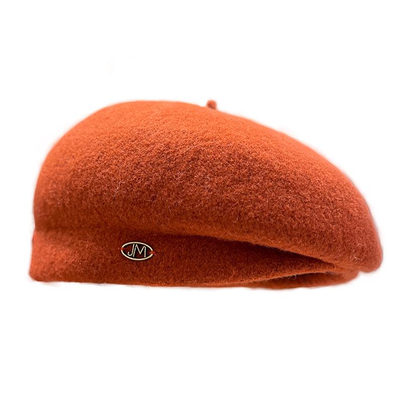 New Wool Painter Hat for Women with Big Head and Small Face  Fashionable Korean Version  Fashionable and Versatile Beret