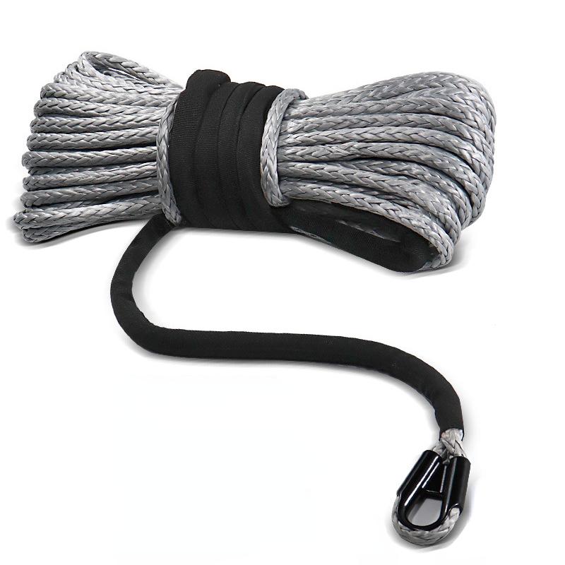

7mmx15m Truck Boat Emergency Replacement 9300lbs 12 Strand Stringt Car Outdoor Accessories Synthetic Winch Rope Cable ATV UTV