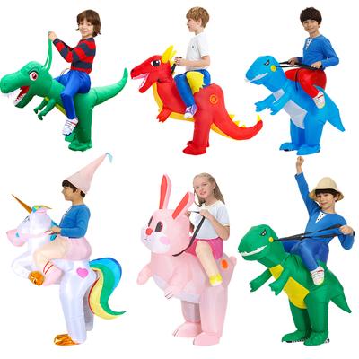 Bambini Bambino Costume Gonfiabile Dinosauro Unicorno Vestiti Carini Divertenti Per Ragazzi Ragazze Halloween Natale Performance Feste Tute