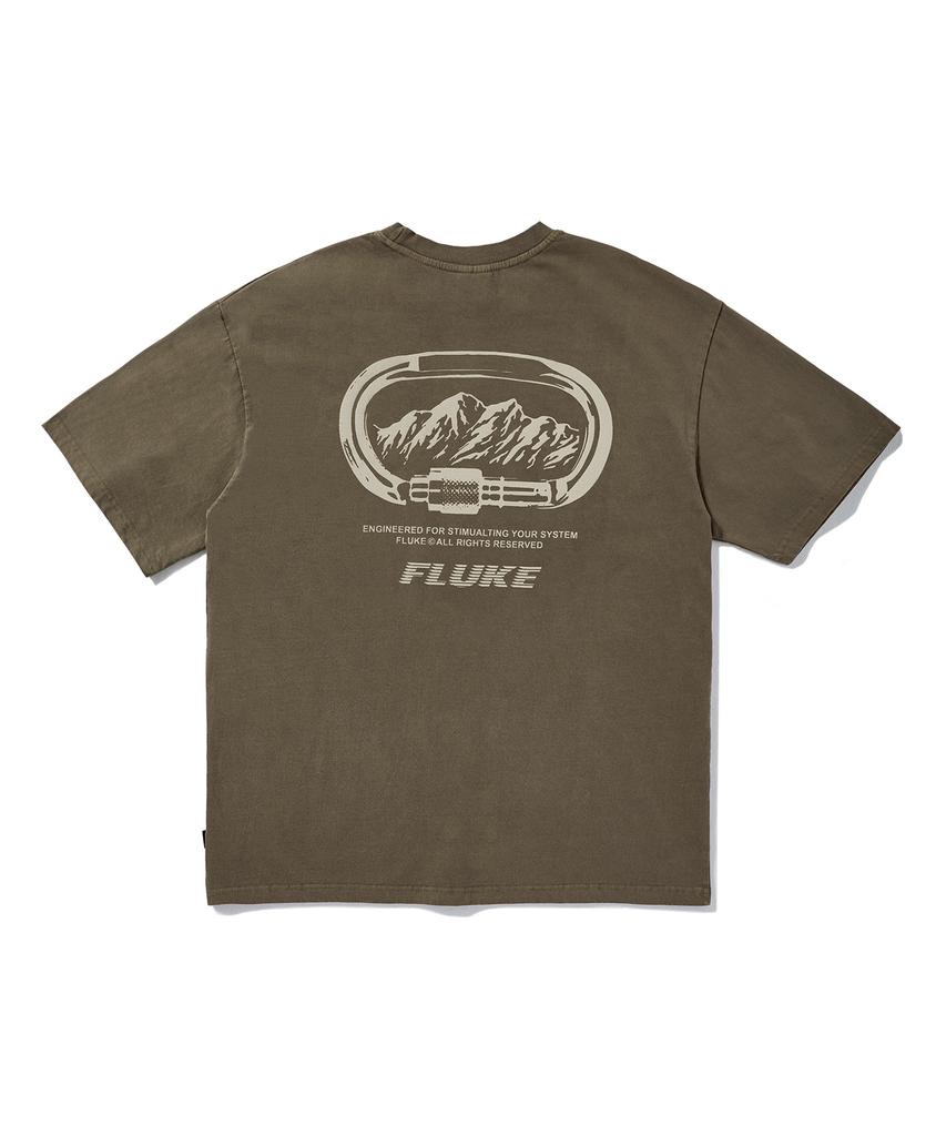 Peullukeu Carabiner Pigment Short Sleeve T-Shirt Brown Fst744
