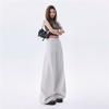 Spring Summer Thin Linen Cotton Textured Cool Old Money Drape Relaxed Wide Leg Casual Denim Pants For Women Casual Pants Oversize Denim Trousers