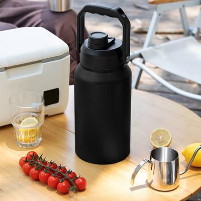 3L Insulated Water Bottle With Lid Handle Wide Mouth 316 Stainless Steel Travel Thermal Mug for Sports Gym Fitness Keep Cold 48H