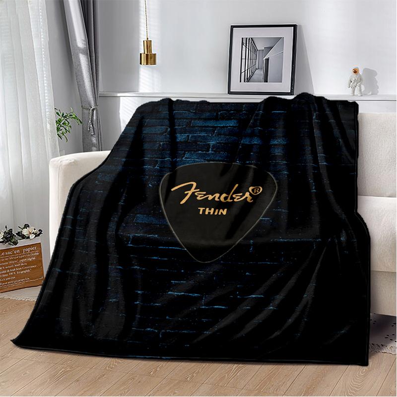 29 Stil Neu Fender Retro Gitarre Instrumente Musik Logo Decke, Weiche Überwurfdecke für Zuhause Schlafzimmer Bett Sofa Reise Picknickdecke