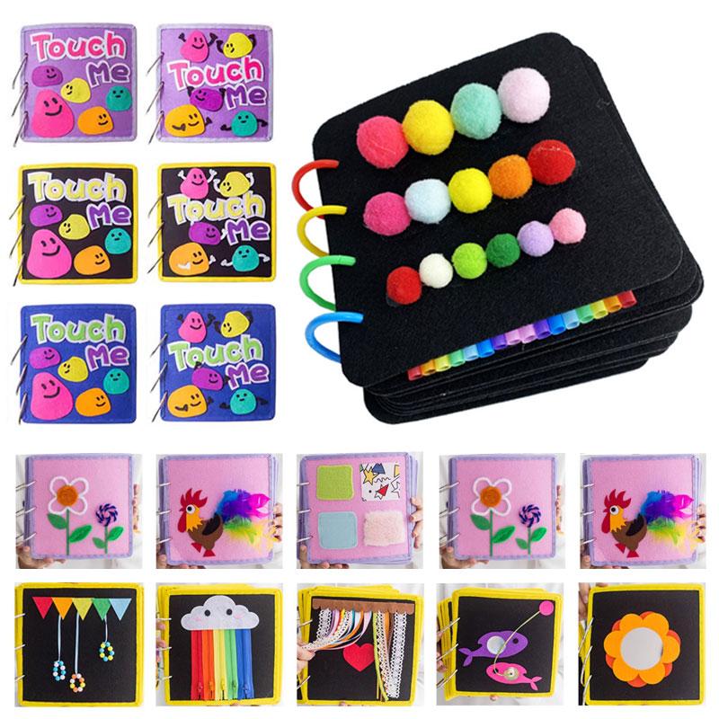 Activating Toys Kids Touch Books Sensory Toys Montessori Education Learning Set Tactile Cognition Children With Autism Perceptual Disorders Game