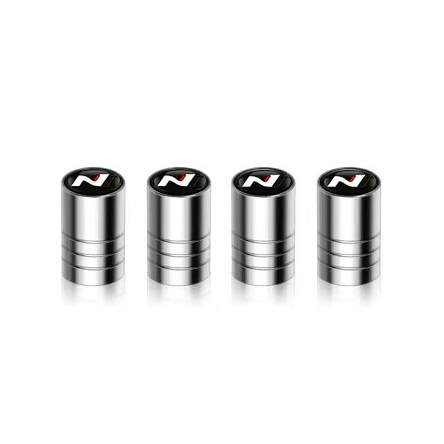 4Pcs Car Wheel Tire Valve Caps Air Stem Covers For Hyundai N Line Sonata Tucson Azera Elantra Veloster Kona Santa Accessories KK5