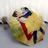 Snow White, Prince Charming Automatic Opening and Closing Umbrella - 8 Ribs Portable Folding Umbrella with Plastic Handle, Suitable for Leis