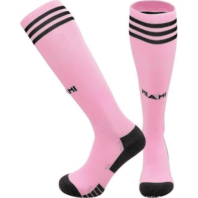 World Cup Over-the-Knee Football Socks - Argentina & Miami Barca Design for Adults & Kids