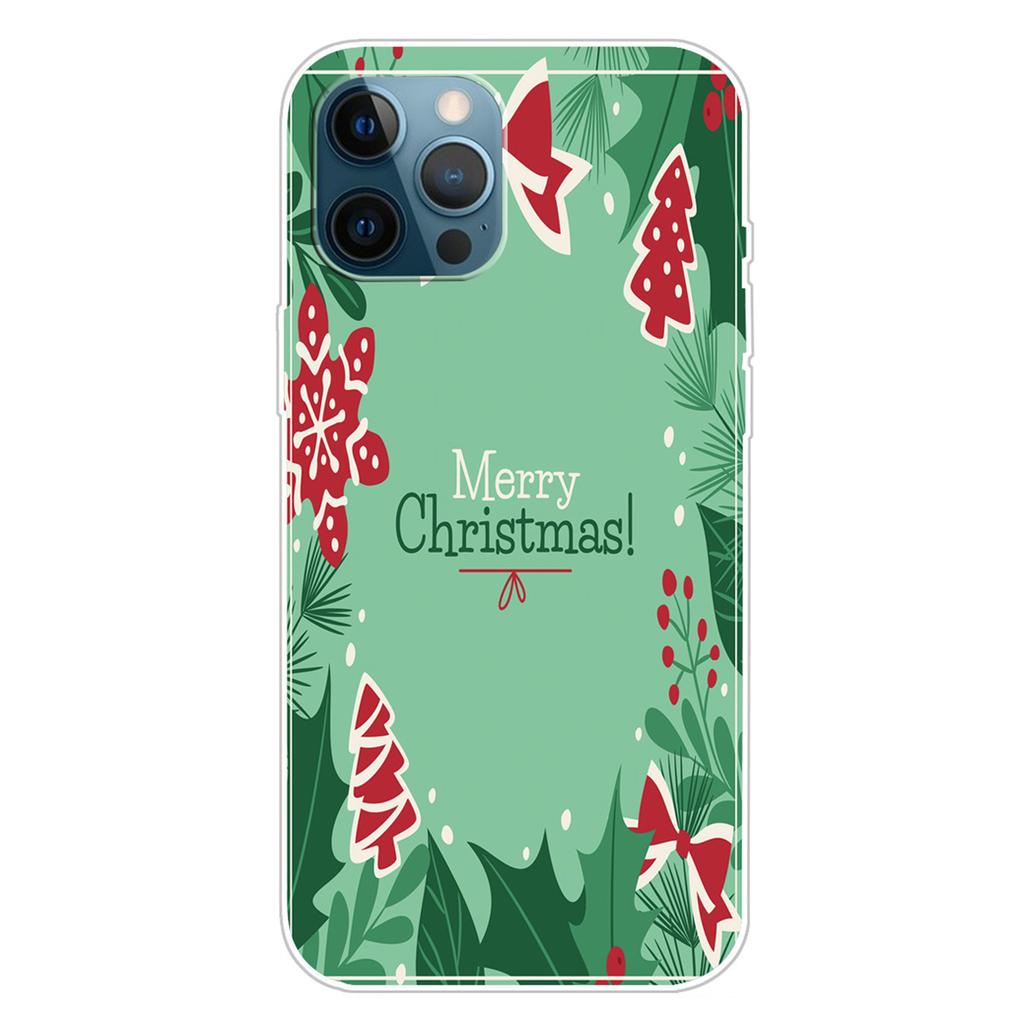 For iPhone 16 Pro Max Case Christmas Pattern Printing Soft TPU Phone Cover