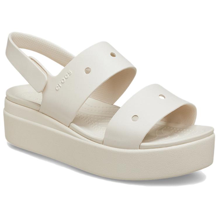 Crocs Comfortable Versatile Beach Sandals Women Sandals White Gray 210676-160