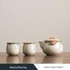 Ru Kiln Style Ceramic Tea Set with Osmanthus Design
