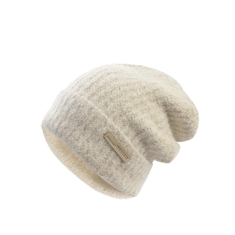 Korean Style Slouchy Beanies: Face-Slimming, Loose-Fit Knitted Hats for Men & Women, Large Head Circumference, Casual & Versatile for Cold Weather.