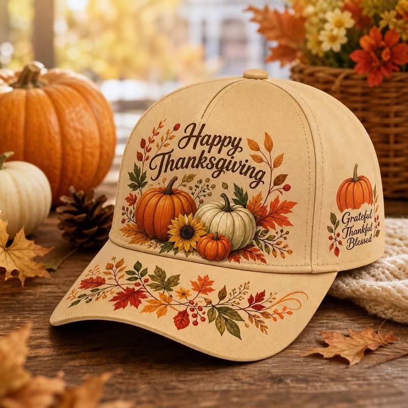 D Hot Sale Halloween Garden Morning Wear Baseball Cap Digital Printing Festival Celebration Pumpkin Cap