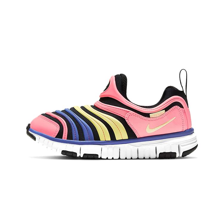 New Nike Dynamo Free Anti-Slip And Wear-Resistant Support Kids Lifestyle Shoes Pink Blue Yellow Children Aged 3-7 Years Old 343738-025