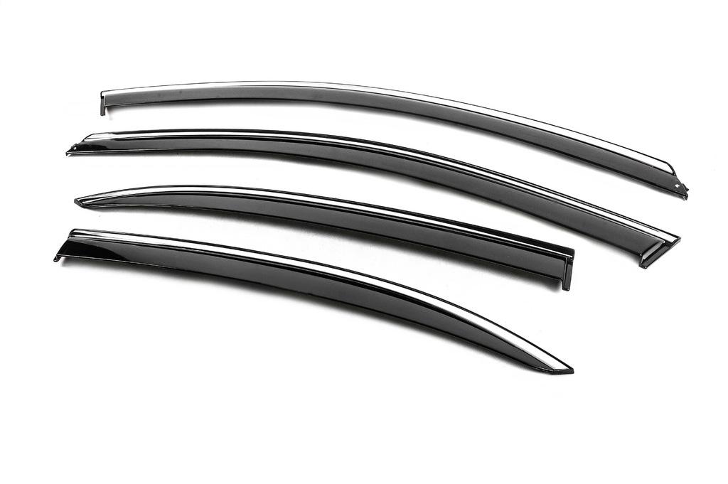Deflectoare de vânt cu crom Niken Luxury (UE, 4 buc.) pentru Volkswagen Jetta 2011-2018