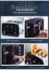 Euro Spec Stainless Steel 4-Slice Toaster Oven with 6 Settings for Home Breakfast.