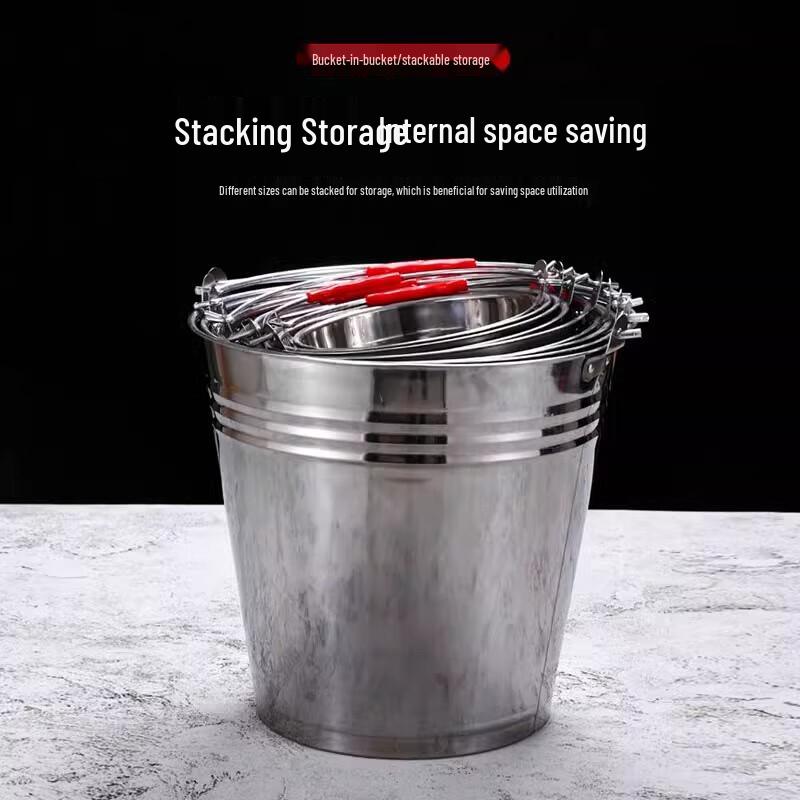 CNMF Stainless Steel Multi-Purpose Bucket with Handle