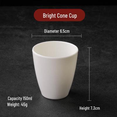 Homeglen A5 White Melamine Commercial Restaurant Tea Cups (10-pack)