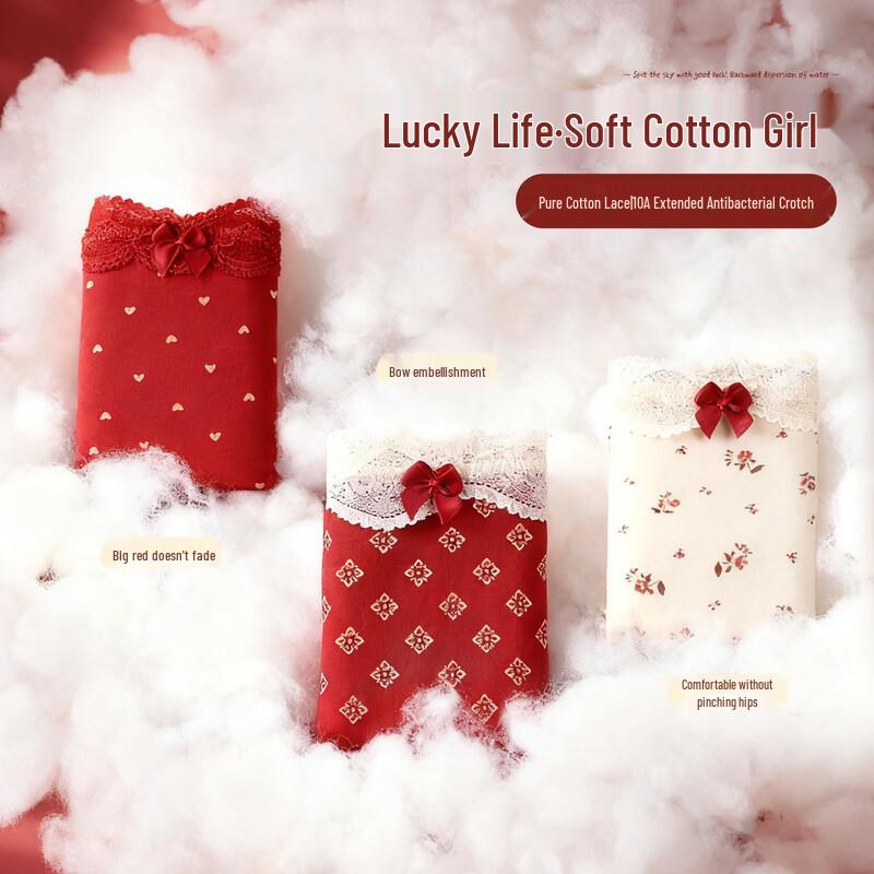 Yuzhaolin Women's Lucky Red Briefs 5-Pack