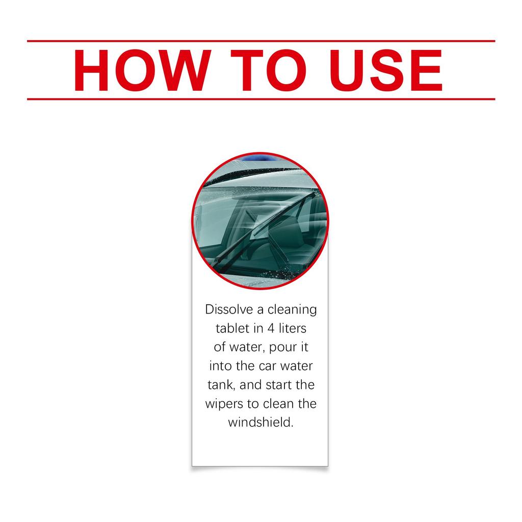 Car Windshield Effervescent Tablets Car Window Rainproof Waterproof Anti-fog Cleaning Car Glass Effervescent Tablets