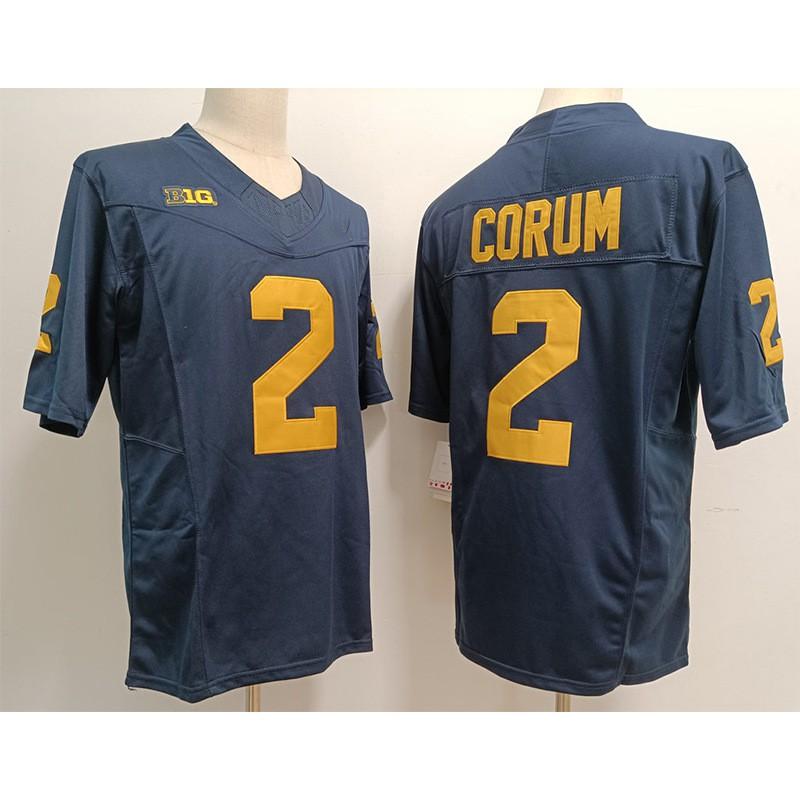 Michigan Wolverines College Football Jersey Mens Cotton Blend Embroidered Team Uniform Rugby Sports Fans