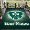 Custom Text Printed Rug Ireland Rugby Non Slip Floor Carpet For Home Room Decor