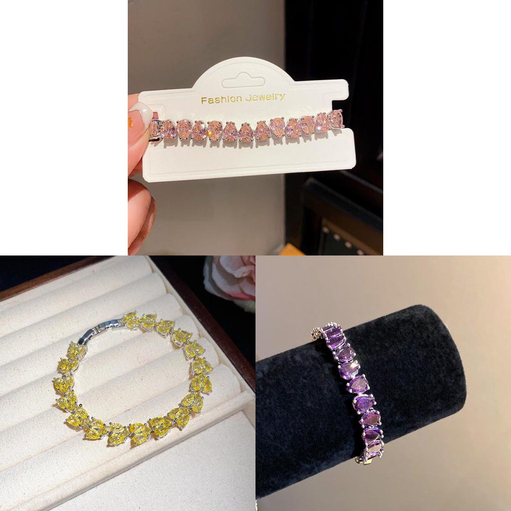 Heart Shaped Double Layer Zircon Crystal Bracelet For Women With Elegant Design And Gift Use