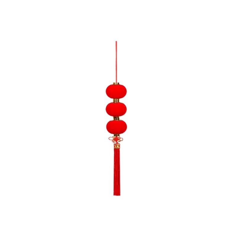 New Year Spring Festival Flocked Lantern String Lights