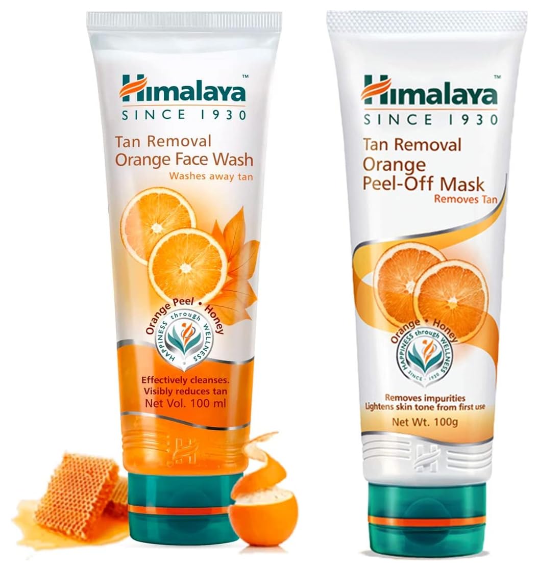 

Himalaya Tan Removal Orange Face Wash, 100ml & Herbals Tan Removal Orange Peel-off Mask, 100g Combo 100 ML