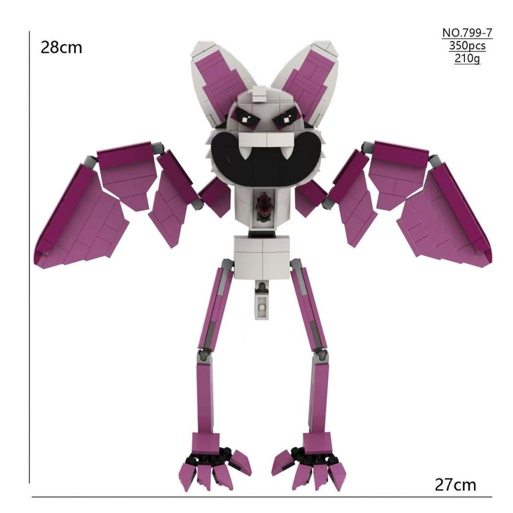 Smiling Critters 4 Action Figure Building Blocks Set Pianosaurus Yarnaby Doey Poppi Construction Toy For Kids Birthday Gift