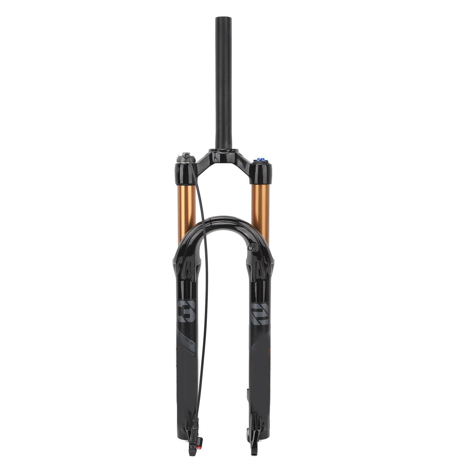 29in Mountain Bike Fork Shock Absorbing Fork Black Accessories Aluminum Alloy Fork Remote Lockout
