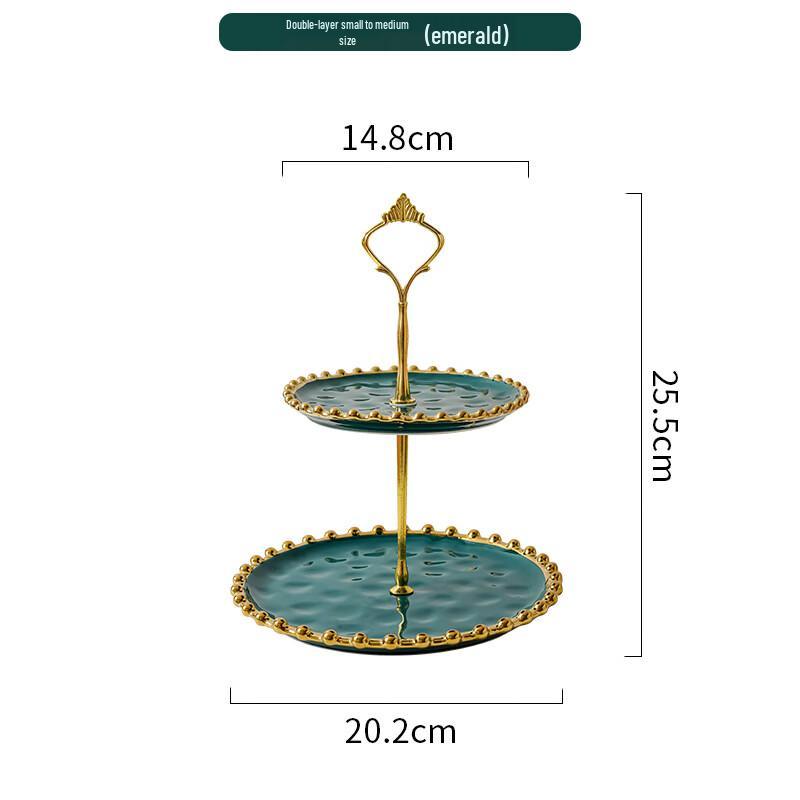 

Ruhan Ceramic Beaded Multi-Tier Fruit Plate