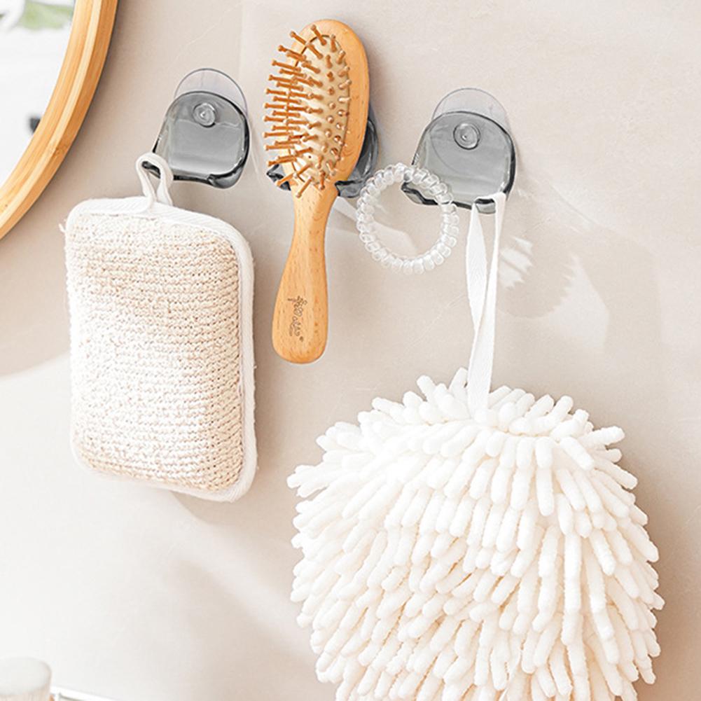 Powerful Vacuum Suction Cup Hooks Multifunctional Shaver Hanging Rack Reusable Suction Shower Hook for Towel Bathrobe Loofah