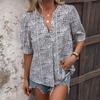 Women's Fashion Casual Summer Spring Short Sleeve Stand-collar Blouses & Shirts