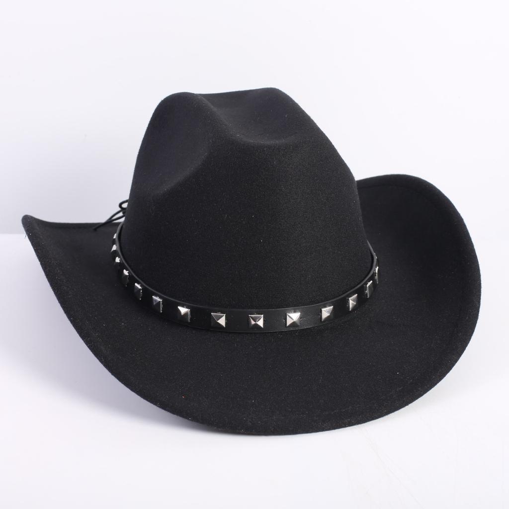 Popolare cappello da cowboy a tesa singola stile OL moda europea e americana cappello a cilindro di alta gamma per uomo e donna cappello jazz cappello di feltro