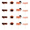 16pcs Glitter Graduation Cupcake Toppers Class of 2025 Congrats Grad Cap Diploma Cupcake Picks for Graduation Party Decorations