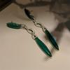 Meier Gemstone necklace, sweater chain, elegant micro-paved zircon long earrings, high-end jewelry
