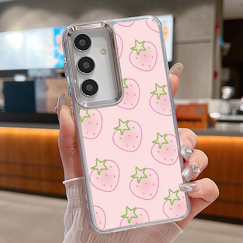 Tropical Leaf Floral Case For iPhone 18 Pro Max Plating Lens Clear Soft Cover For iPhone 17 16 15 14 13 Pro Max 17E 16E