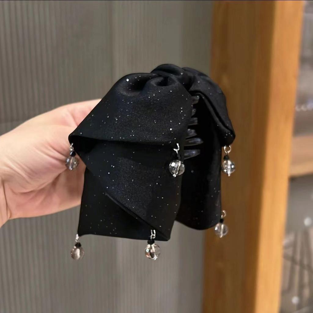 New Large Satin Bow Claw Clips For Women Fashion Hair Claw Hair Clamps Girls Hairpins Sweet Headwear Barrette Hair Accessories