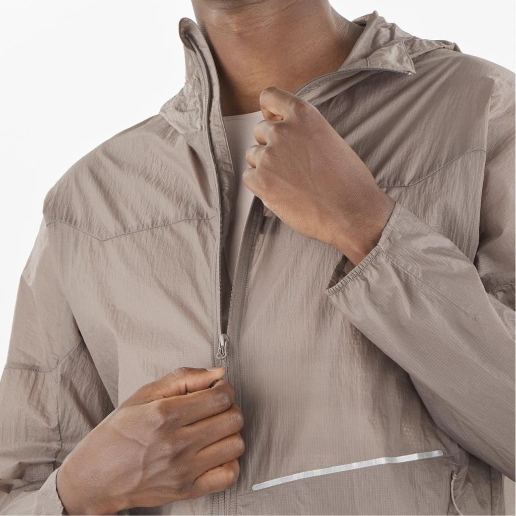 Salomon Sense Aero Wind Comfortable Soft Breathable Skin-Friendly Jacket Men Jacket Iron-Gray C24291