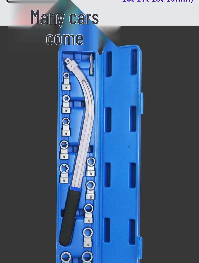 15-Piece Adjustable Engine Belt Wrench and Pulley Tensioner Tool Set for Auto Repair
