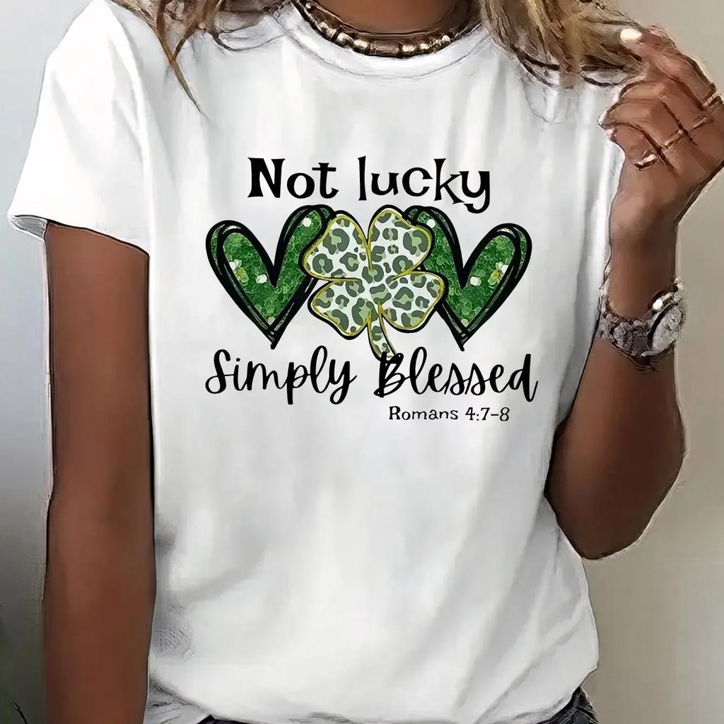 Women's T-shirt Heart-shaped Pattern Printing Summer Clothing Round Neck Short Sleeve Summer Sleeved Harajuku Streetwear Tops