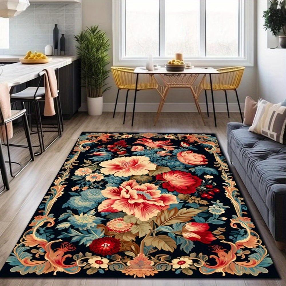 

1 шт. Удобный ковер из хрустального бархата ]Ковер большого размера Пасхальные украшения, Пасхальный коврик, Нескользящий и коврик, Традицион 50x80cm