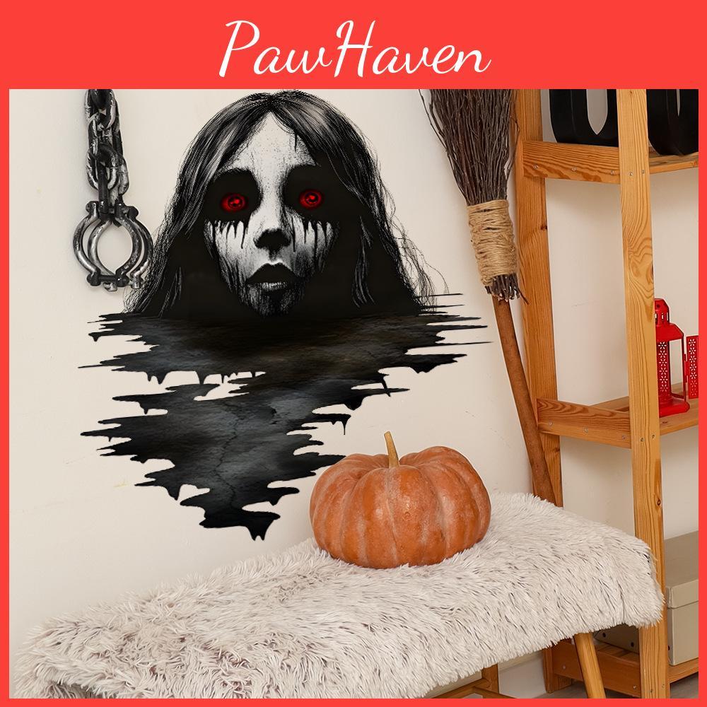 Thriller Female Halloween Ghost Bedroom Living Room Home Stickers Decoration