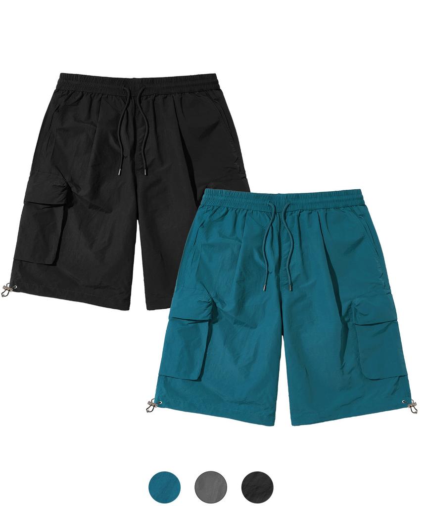 FILLUMINATE Nylon One-Tuck Cargo Shorts - 3 Colors