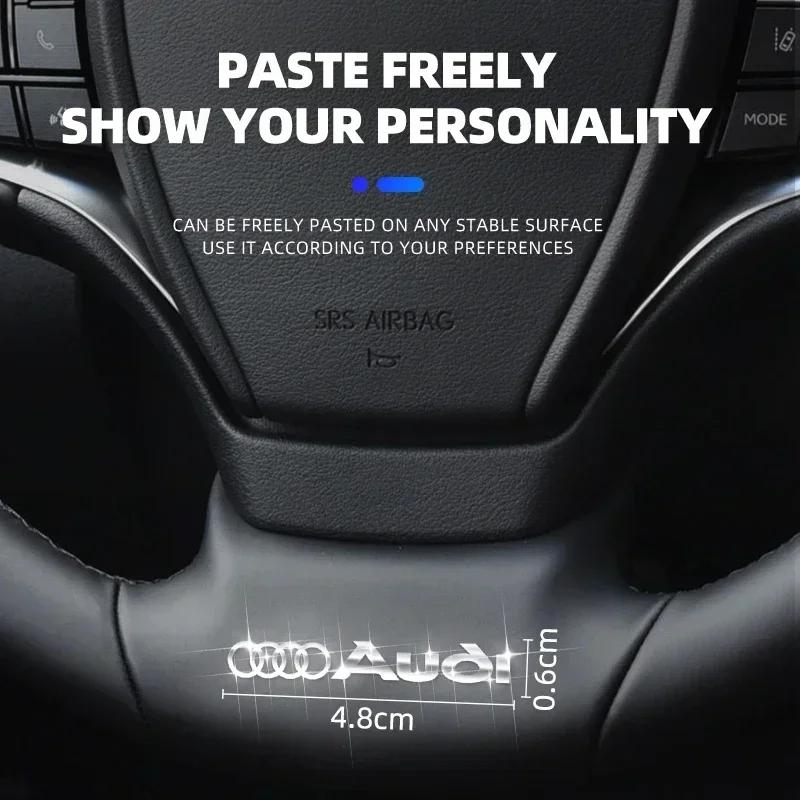 Metal emblem Auto Decor Decals Reflective Car Window Wiper Stickers For q2 Sline S3 A1 A3 A4 A5 A7 A8 Q3 Q5 Q7 TT Accessories