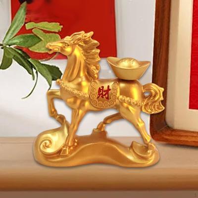 Statuie Cal Chinezesc Sculptură Animală Decor de Masă Aliaj Decor Acasă Figurine pentru Bibliotecă