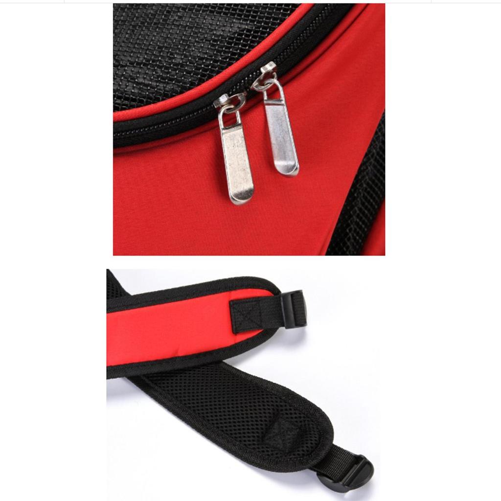 Pet Carrier Mesh Backpack, Cat Breathable , Portable Ventilated and Outdoor Collapsible Red